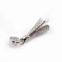 Pendant & umbrella with strass, silver 925 rhodium,for half- drille x 1pc