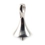 Silver 925 Rhodium Bail 8x15mm for pearls x 1 pcs