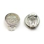 EAR CLIPS WITH SIEVE 14MM SILVER 925 X2PCS