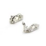 925 silver earring clip, to associated with pearl, 7 * 14mm x 2pcs