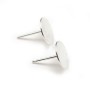 925 silver earring studs, for round cabochon measuring 10mm x 2pcs