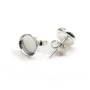 925 sterling silver ear studs for half-drilled pearls 9mm x 2pcs