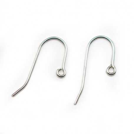 Ear wires, 925 sterling silver 9x22mm x 4pcs