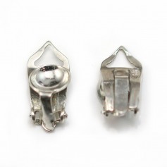 Clip earring for pearl, Sterling Silver 925 8-12mm x 2pcs
