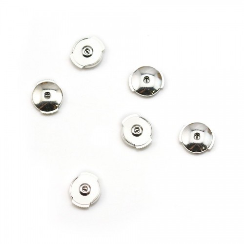 Pushers in 925 silver, with Alpa system, measuring 8mm x 2pcs