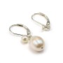 Leverbacks for half-drilled pearls, 925 Sterling Silver 8mm x 2pcs