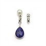 Clip for ear, in 925 silver, for pearls or stones, 8-14mm x 2pcs