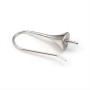 925 silver ear hooks, for half-drilled pearls, measuring 32mm x 2pcs