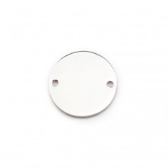 Medaglia rotonda incisa in argento 925 12 mm x 1 pz