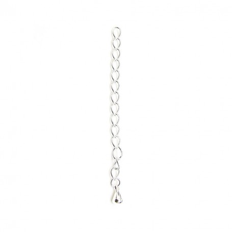 925 sterling silver extension chain with drop 5cm x 2pcs