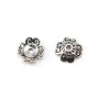 925 sterling silver flower-shape "cup" finding 10mm x 4pcs