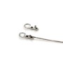 Tip clamp in 925 silver, for cord and lace, 3mm x 4pcs