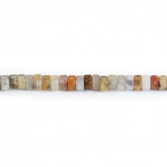 Ágata louca, multicolorida, Heishi roundel, 2x4mm x 39cm