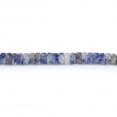 Blauer Fleck Jaspis, runde Form Heishi 2x4.5mm x 39cm