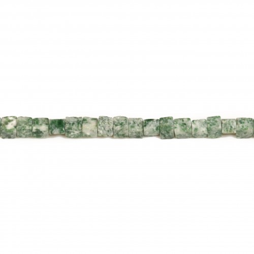 Grünspan-Jaspis, würfelförmig, 4mm x 38cm