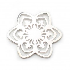 925 silver openwork snowflake charm 19mm x 1pc