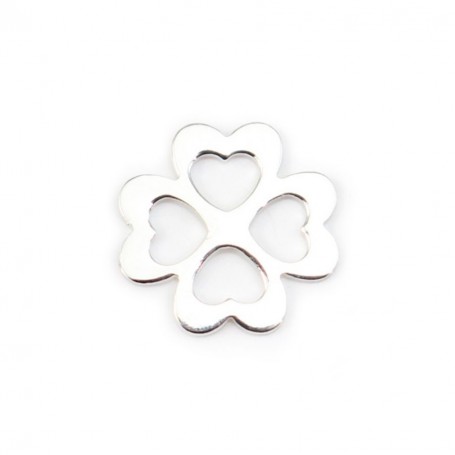 Sterling Silver 925 clover spacer 12.6mm x 1pc