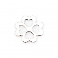 925 sterling silver clover charm 12.6mm x 1pc