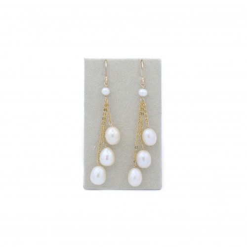 Gold filled freshwater pearl earring x 2pcs