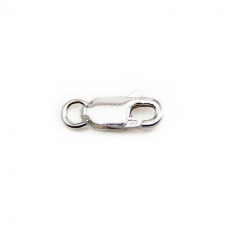 Sterling Silver Clasp - Lobster solid ring teardrop shape