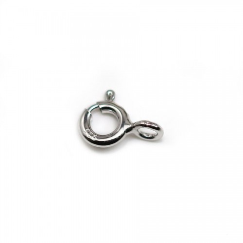 silver 925 rhodium Spring ring clasp 5mm X 2pcs