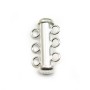 Clasp tube 3 rows silver 925 20mm x 1pc