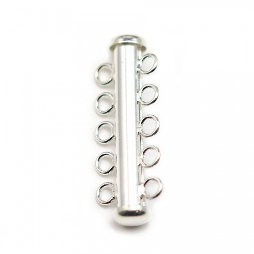 925 sterling silver 5 strands magneticn tube clasp 30.5mm X 1 pc