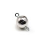 925 sterling silver magnetic round clasp 12mm x 1pc