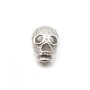 925 silver & cz skull 10x5.5mm x 1pc