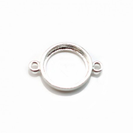 Spacer support for cabochon round,sterling silver 925, 10mm x 1pc