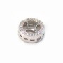 Spacer silver 925 with zirconium oxide 11mm x 1pc