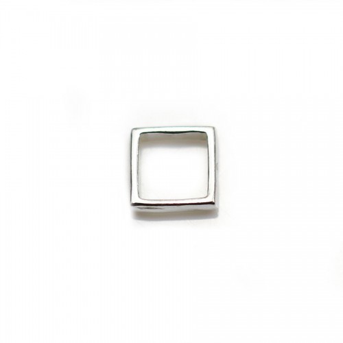 925er Silber Abstandhalter, quadratische Form, mit 2 Löchern, 8mm x 2pcs