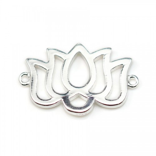 925 sterling silver spacer lotus 12x18mm x 1pc