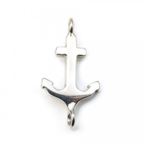 925 silver anchor spacer 9x19mm x 1pc