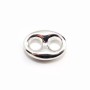 925 Sterling Silver ,coffee grain spacer,12.5 x17mm x 1pc