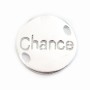 925 Sterling Silver Chance charm 15mm x 1pc 