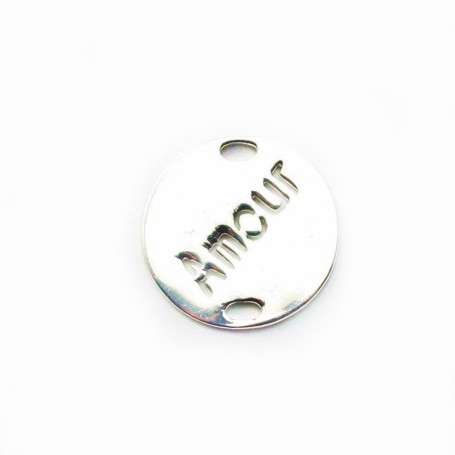 Sterling Silver 925 breloque Amour 15mm x 1pc 