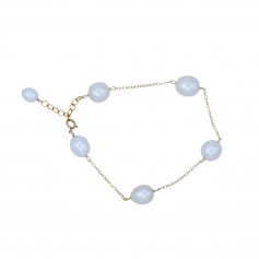 White Freshwater Cultured Pearl Bracelet - Gold filled x 1pc