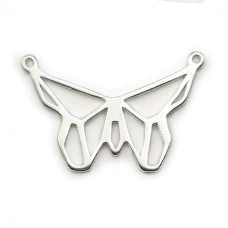 Charm in 925 silver, in butterfly - shaped, 20.5 * 12mm x 1pc