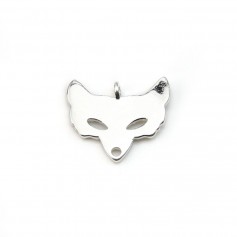 925 silver fox charm 12x14mm x 1pc