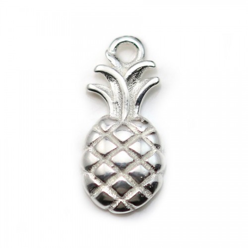 Charm in 925 silver, in the shape of a pineapple, 6 * 13mm x 1pc