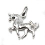 925 silver and zirconium charm, in the shape of a mouse, 6 * 12mm x 1pc