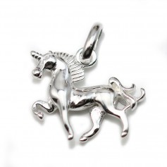 Charm Unicorno in argento 925, 17 * 14,5 mm x 1 pz