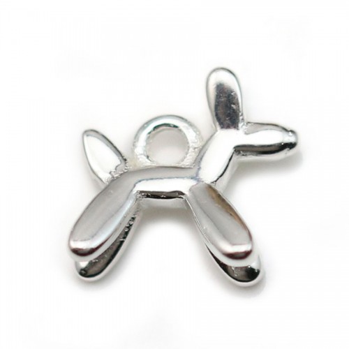 925 Sterling Silver Dog Charm, 9.8 * 10.5mm x 1pc
