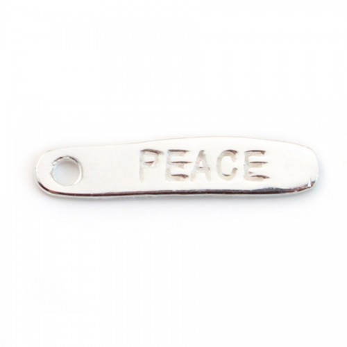 Peace" Charm aus 925er Silber 19x4mm x 1Stk