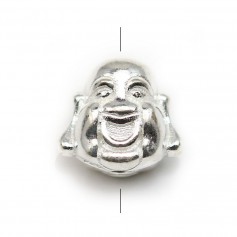 Espaciador de plata 925, forma de "Buda", 11 * 12mm x 1pc