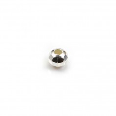 Perline sfaccettate rotonde in argento 925 5 mm x 4 pezzi