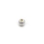 Perles rondes diamanté 5mm - Argent 925 x 4pcs