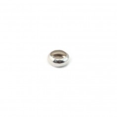 Spacer round pearl silver 925 5.5mm x 6pcs