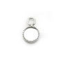 Pendant in 925 silver, with set for round cabochon of 6mm x 2pcs